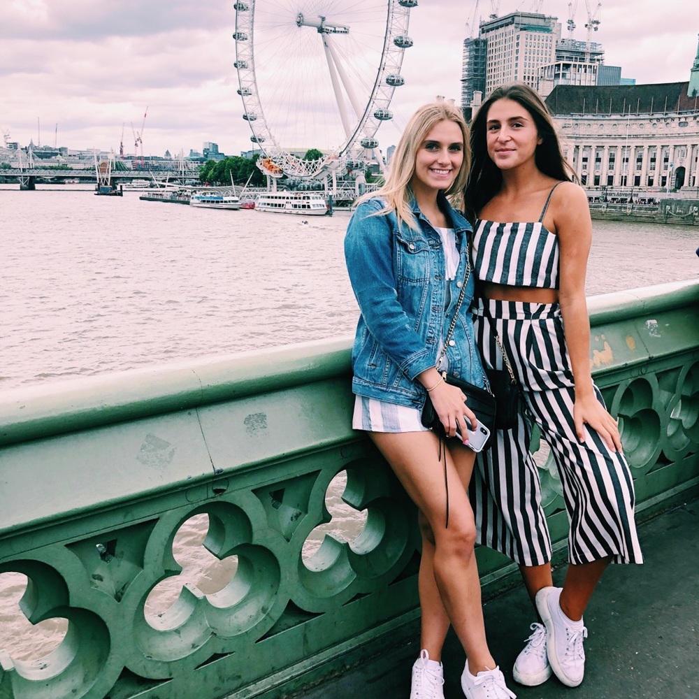Striped pants set with crop top